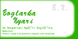 boglarka nyari business card